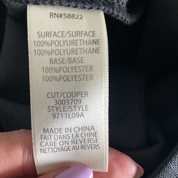 Max Studio Black Women's Faux Leather High Waist-NWT - Picture 12 of 12